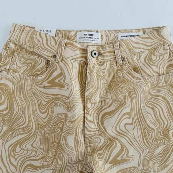 Cotton On Long Straight Jeans in Marble Chalk size 8 - Picture 8 of 10